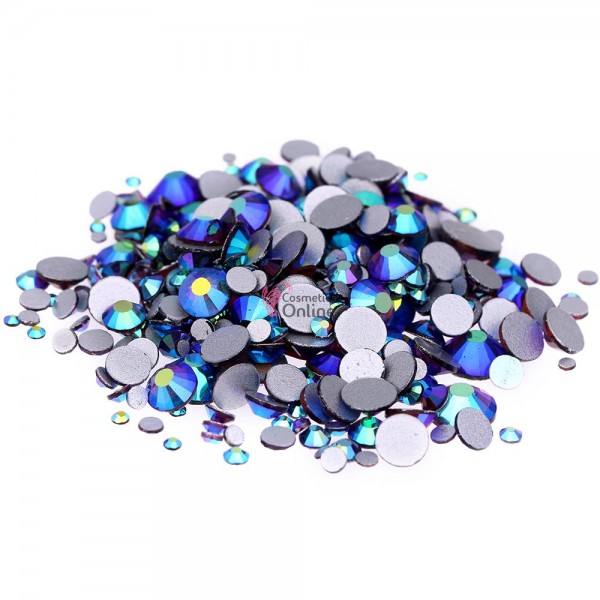 Strasuri din Cristale 100 bucati SC130 Blue-Purple cu Reflexii 2.0mm